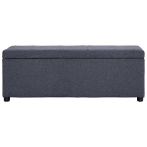 vidaXL Storage Bench 116 cm Dark Grey Polyester