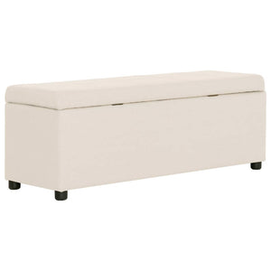 vidaXL Storage Bench 116 cm Cream Polyester