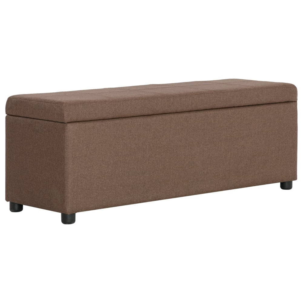 vidaXL Storage Bench 116 cm Brown Polyester