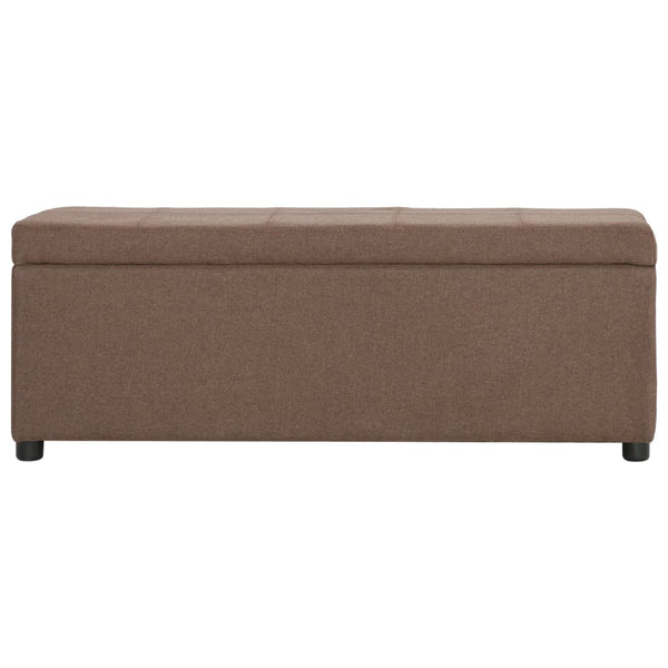 vidaXL Storage Bench 116 cm Brown Polyester