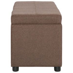 vidaXL Storage Bench 116 cm Brown Polyester
