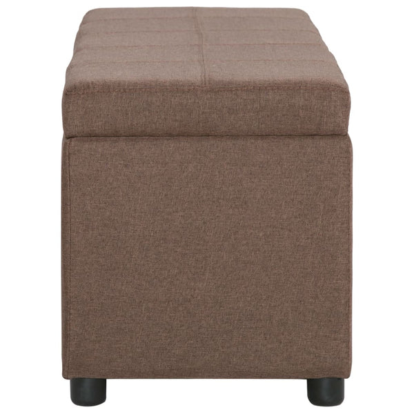 vidaXL Storage Bench 116 cm Brown Polyester