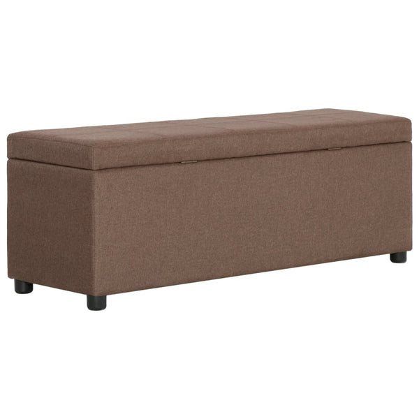 vidaXL Storage Bench 116 cm Brown Polyester