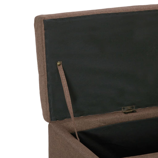 vidaXL Storage Bench 116 cm Brown Polyester