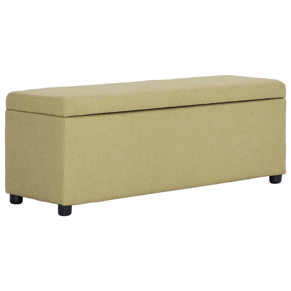 vidaXL Storage Bench 116 cm Green Polyester
