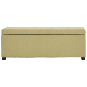 vidaXL Storage Bench 116 cm Green Polyester