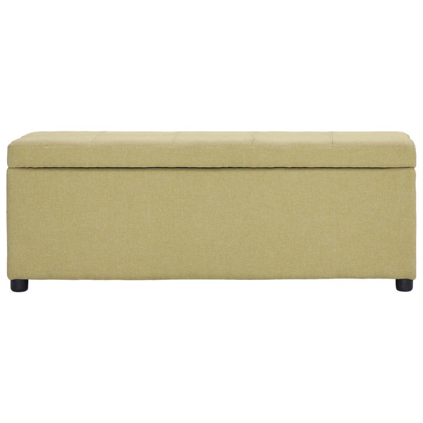 vidaXL Storage Bench 116 cm Green Polyester