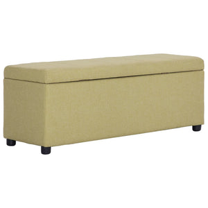 vidaXL Storage Bench 116 cm Green Polyester