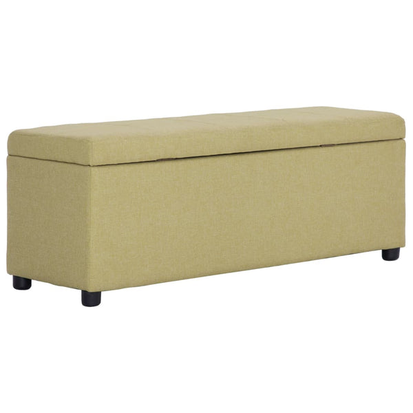 vidaXL Storage Bench 116 cm Green Polyester