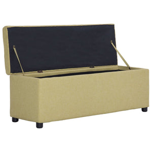 vidaXL Storage Bench 116 cm Green Polyester