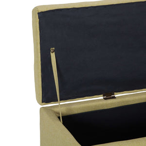 vidaXL Storage Bench 116 cm Green Polyester
