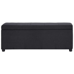 vidaXL Storage Bench 116 cm Black Polyester