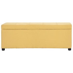 vidaXL Storage Bench 116 cm Yellow Polyester