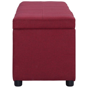 vidaXL Storage Bench 116 cm Wine Red Polyester