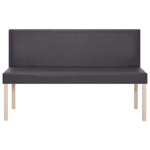 vidaXL Bench 139.5 cm Grey Faux Leather