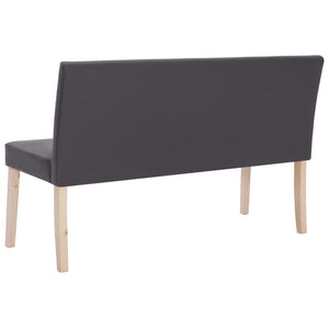 vidaXL Bench 139.5 cm Grey Faux Leather