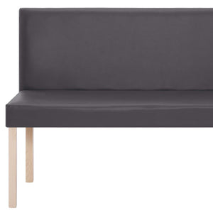 vidaXL Bench 139.5 cm Grey Faux Leather