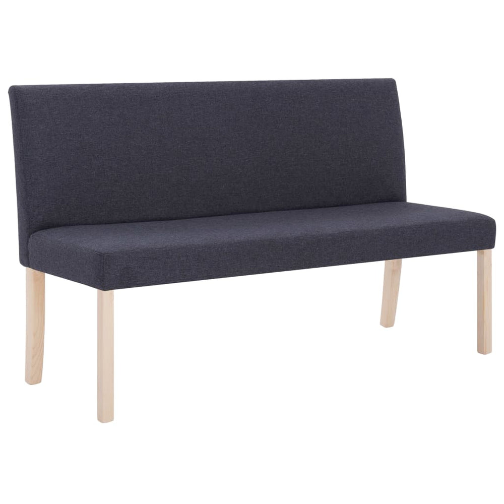 vidaXL Bench 139.5 cm Dark Grey Polyester