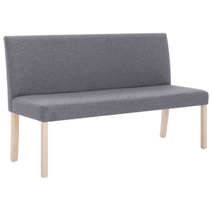 vidaXL Bench 139.5 cm Light Grey Polyester