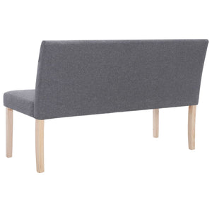 vidaXL Bench 139.5 cm Light Grey Polyester