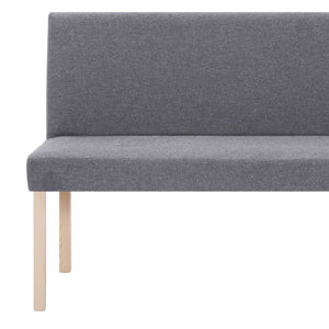 vidaXL Bench 139.5 cm Light Grey Polyester