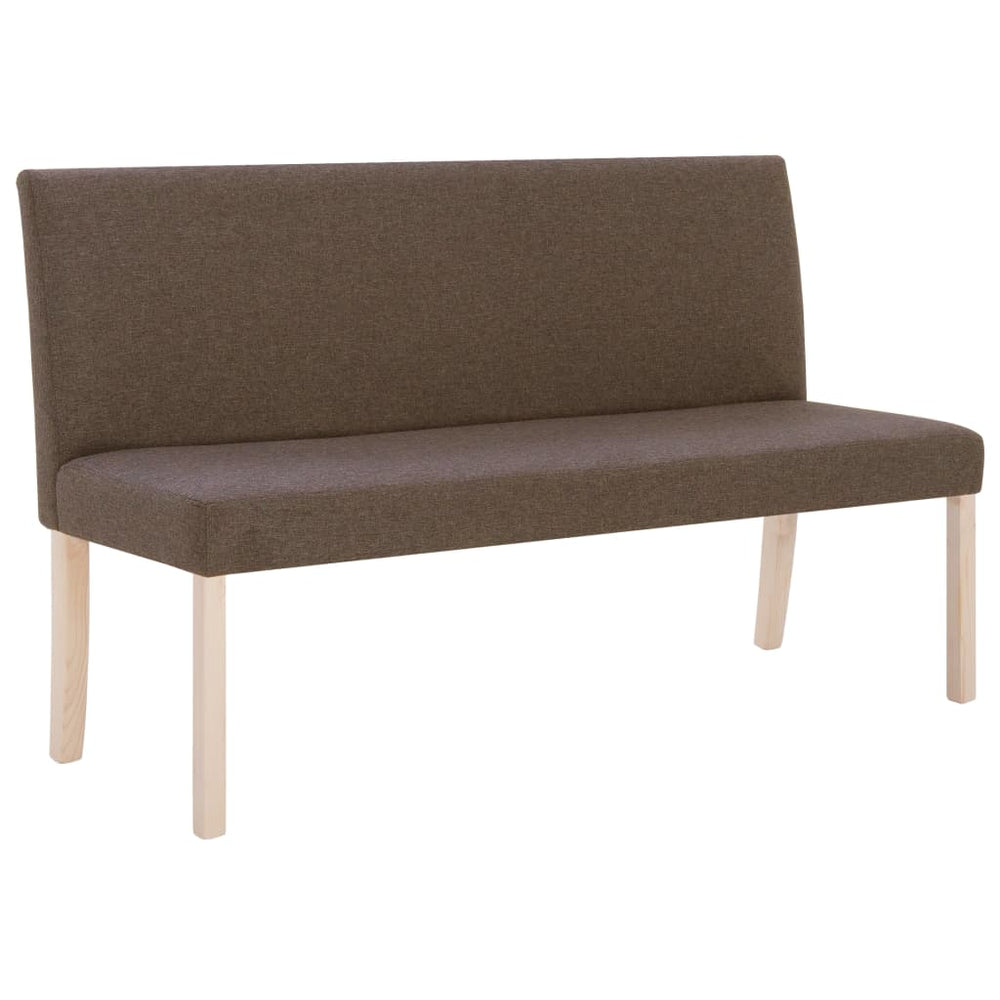 vidaXL Bench 139.5 cm Brown Polyester