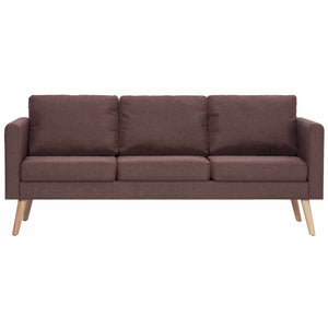 vidaXL 3-Seater Sofa Fabric Brown