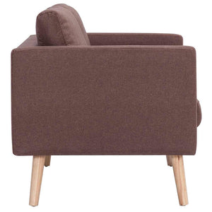 vidaXL 3-Seater Sofa Fabric Brown