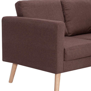 vidaXL 3-Seater Sofa Fabric Brown