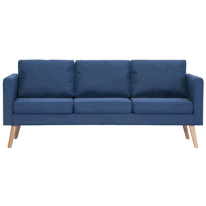 vidaXL 3-Seater Sofa Fabric Blue
