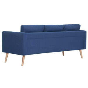 vidaXL 3-Seater Sofa Fabric Blue