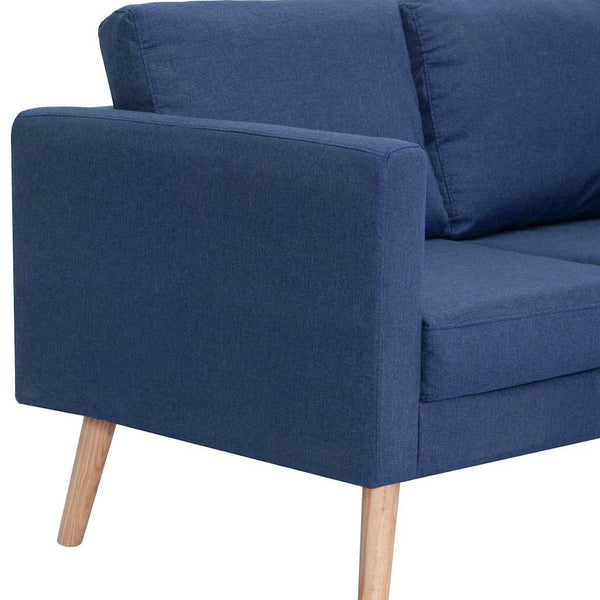vidaXL 3-Seater Sofa Fabric Blue