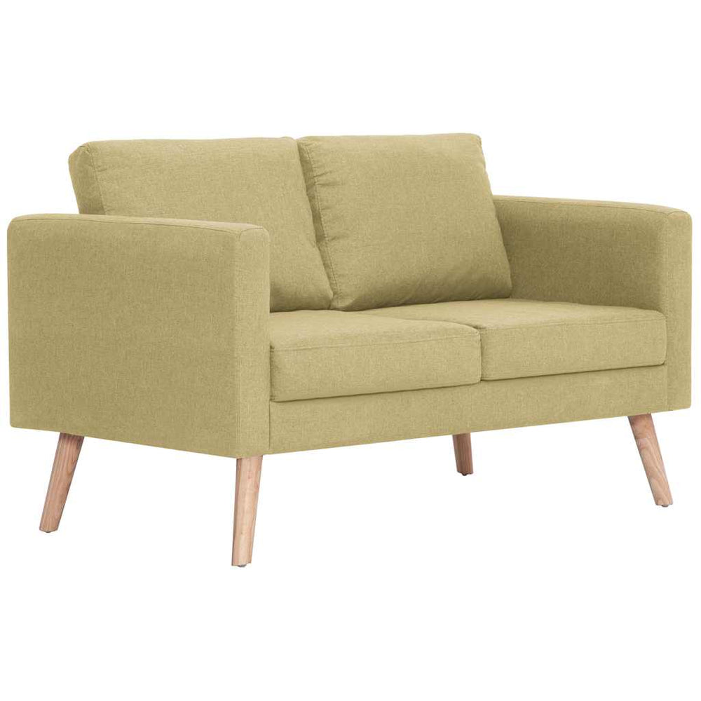 vidaXL 2-Seater Sofa Fabric Green