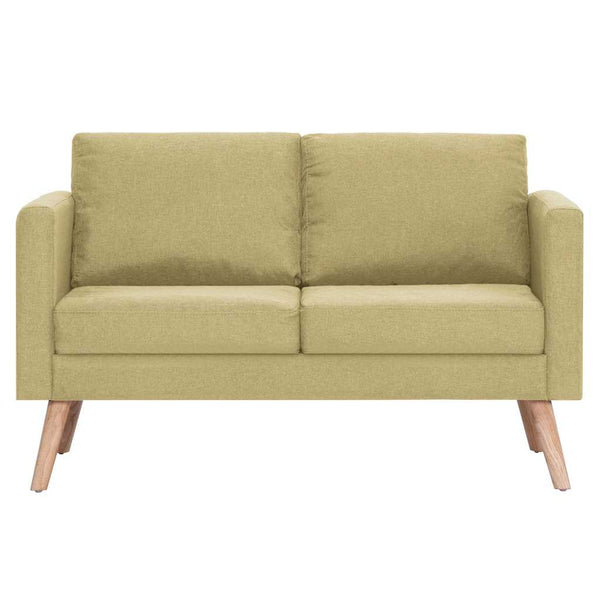 vidaXL 2-Seater Sofa Fabric Green