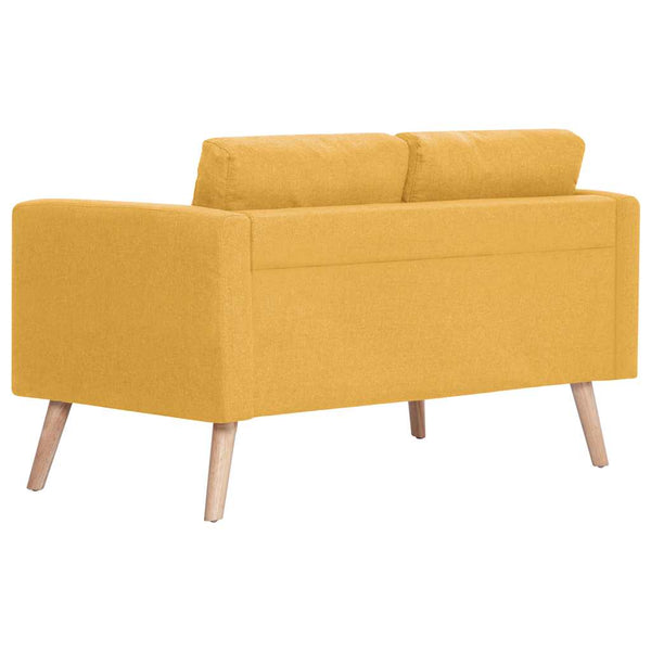 vidaXL 2-Seater Sofa Fabric Yellow