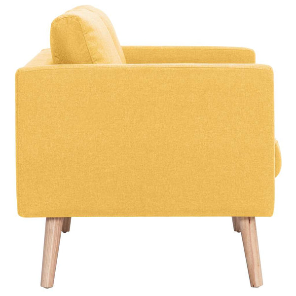 vidaXL 2-Seater Sofa Fabric Yellow