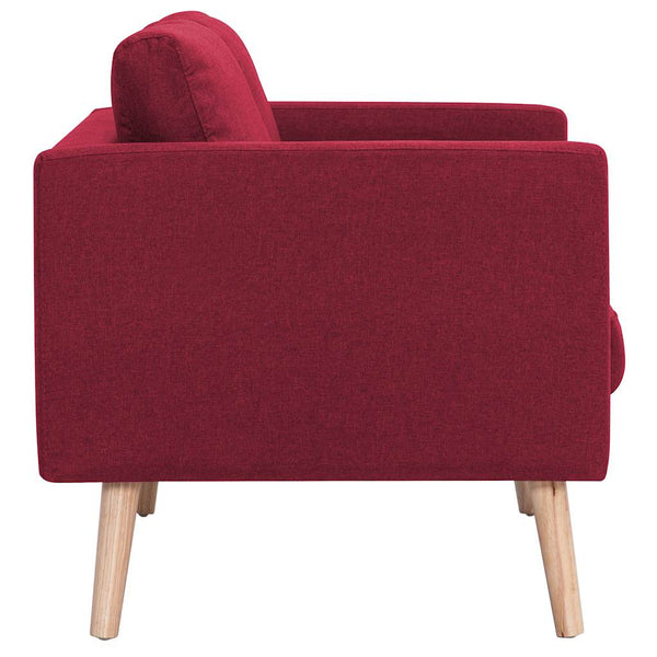 vidaXL 2-Seater Sofa Fabric Wine Red