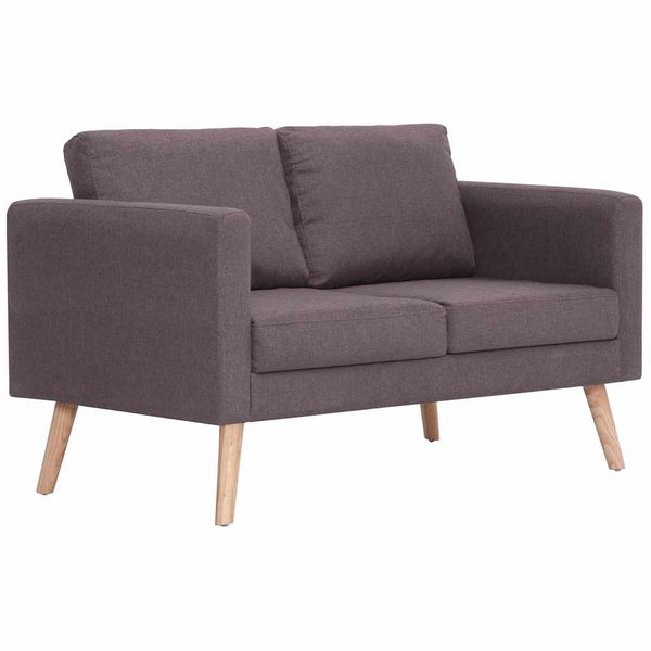 vidaXL 2-Seater Sofa Fabric Taupe
