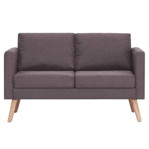 vidaXL 2-Seater Sofa Fabric Taupe