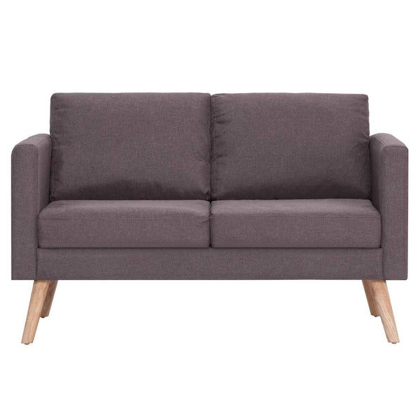 vidaXL 2-Seater Sofa Fabric Taupe