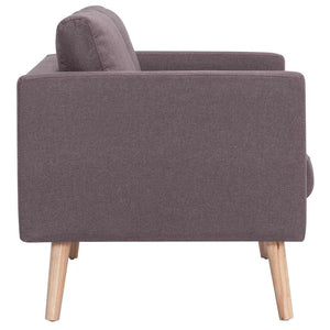 vidaXL 2-Seater Sofa Fabric Taupe
