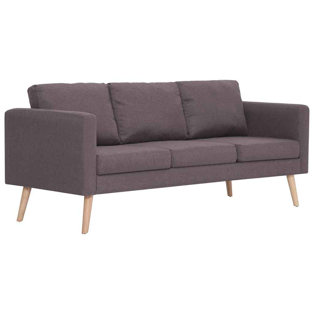 vidaXL 3-Seater Sofa Fabric Taupe