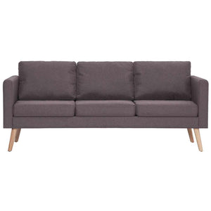 vidaXL 3-Seater Sofa Fabric Taupe
