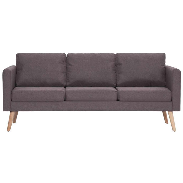 vidaXL 3-Seater Sofa Fabric Taupe