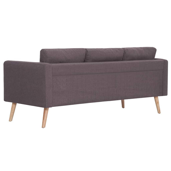vidaXL 3-Seater Sofa Fabric Taupe