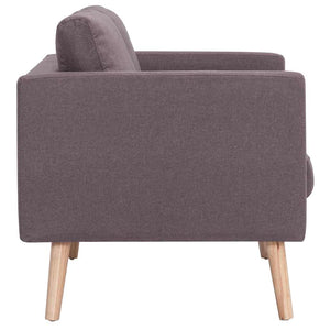 vidaXL 3-Seater Sofa Fabric Taupe