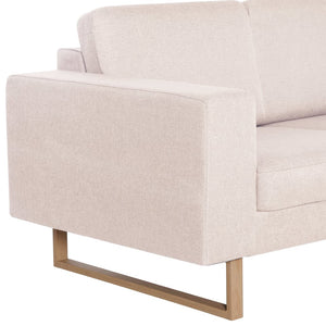 vidaXL 2-Seater Sofa Fabric Cream White