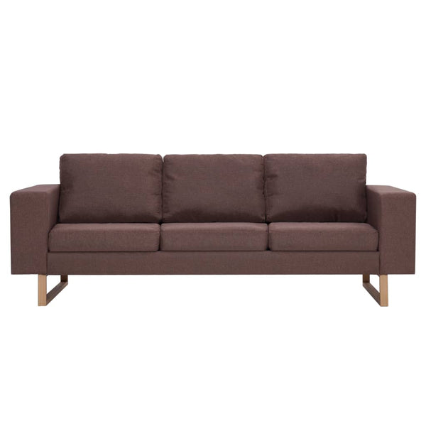 vidaXL 3-Seater Sofa Fabric Brown