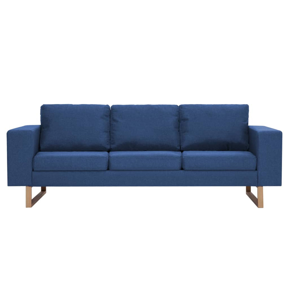 vidaXL 3-Seater Sofa Fabric Blue