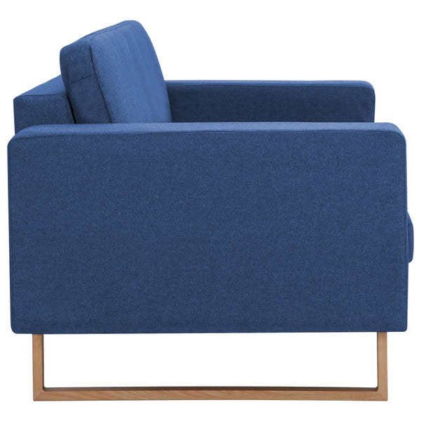 vidaXL 3-Seater Sofa Fabric Blue